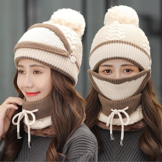 Cozy Knit Winter Hat and Scarf Set for Women