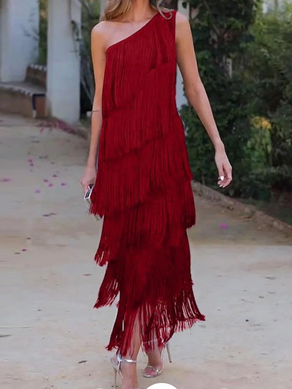 Effortless Chic Asymmetric One-Shoulder Maxi Dress