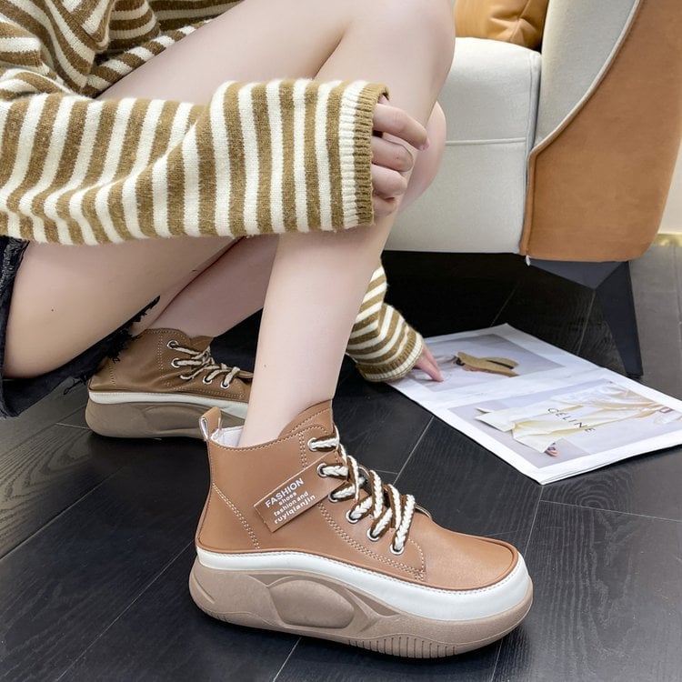 Women's High-Top Chunky Sole Martin Boots