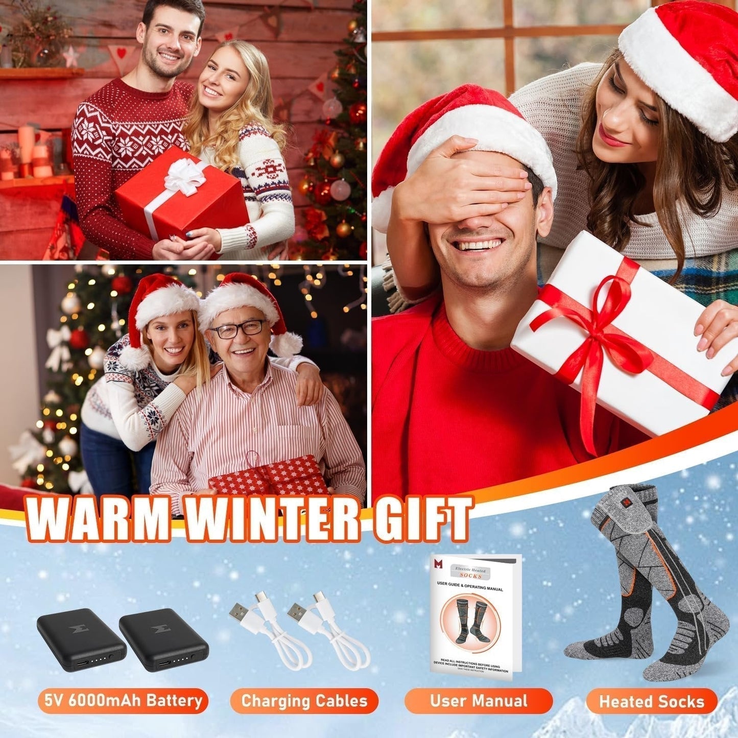 Nolan™ - Rechargeable Heated Socks for All-Day Warmth