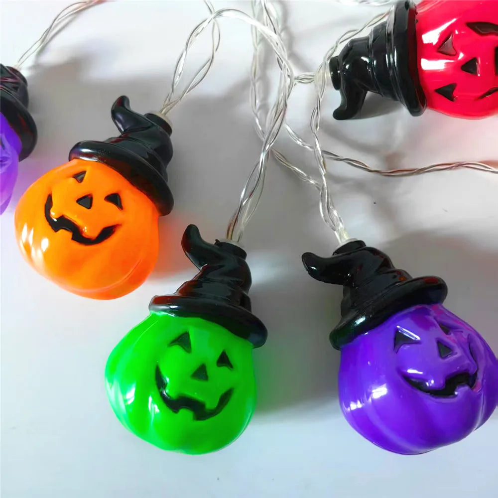 Halloween Pumpkin String Lights USB Battery Operated Indoor Outdoor Decor
