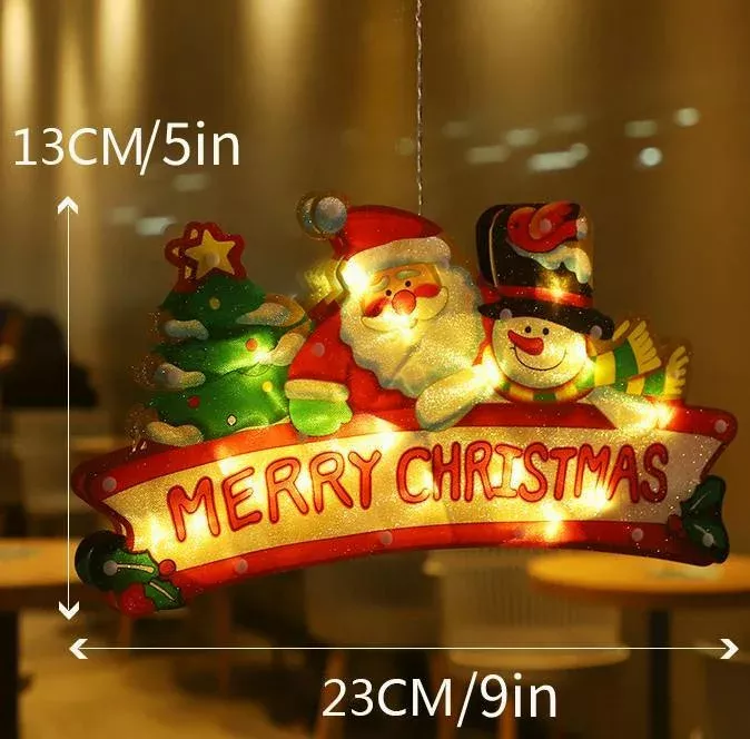 1+1 FREE | Festive Christmas Window Hanging Lights for Holiday Decor