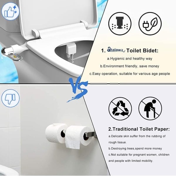 AquaFlow™ - Smart Toilet Flusher with Temperature Control