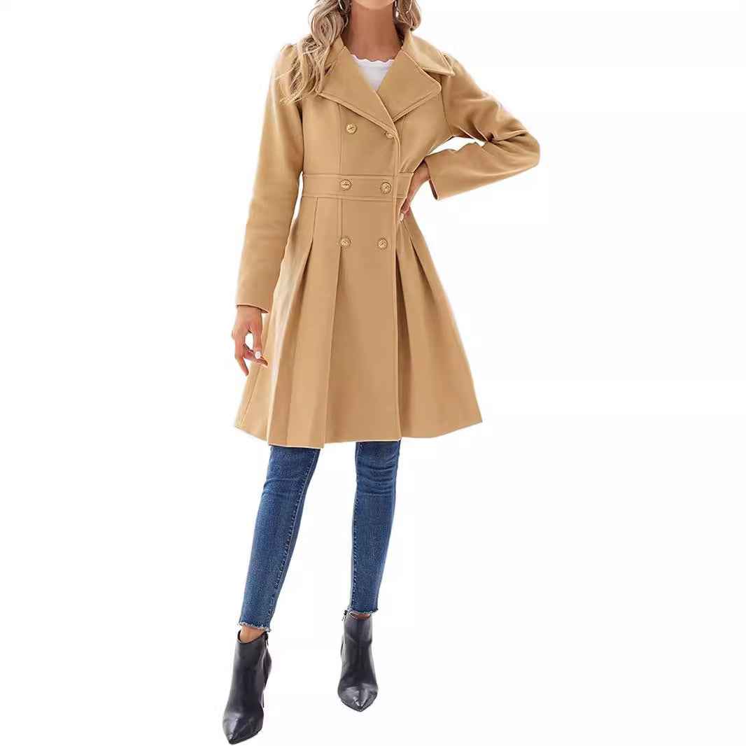 Chic Elegant Wool Blend Winter Coat