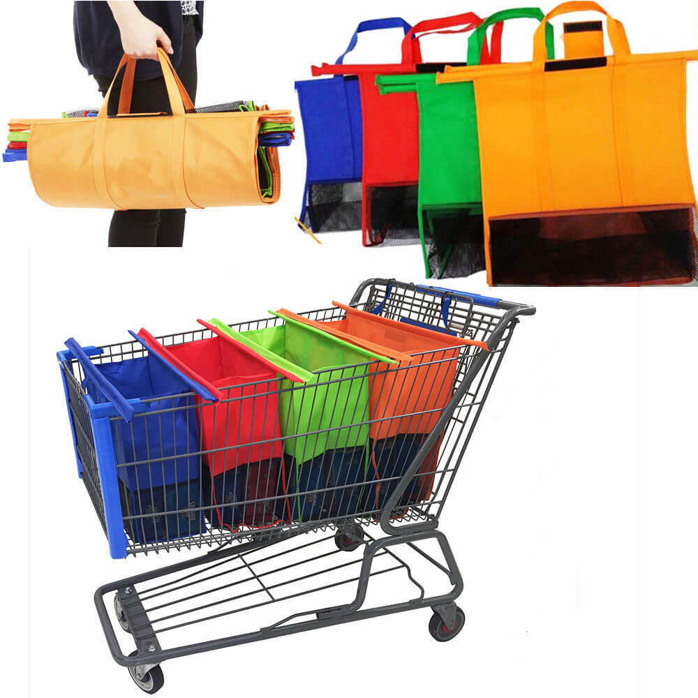 EcoTrolley™ - Intelligent Reusable Shopping Bags for Everyday Eco-Friendly Use