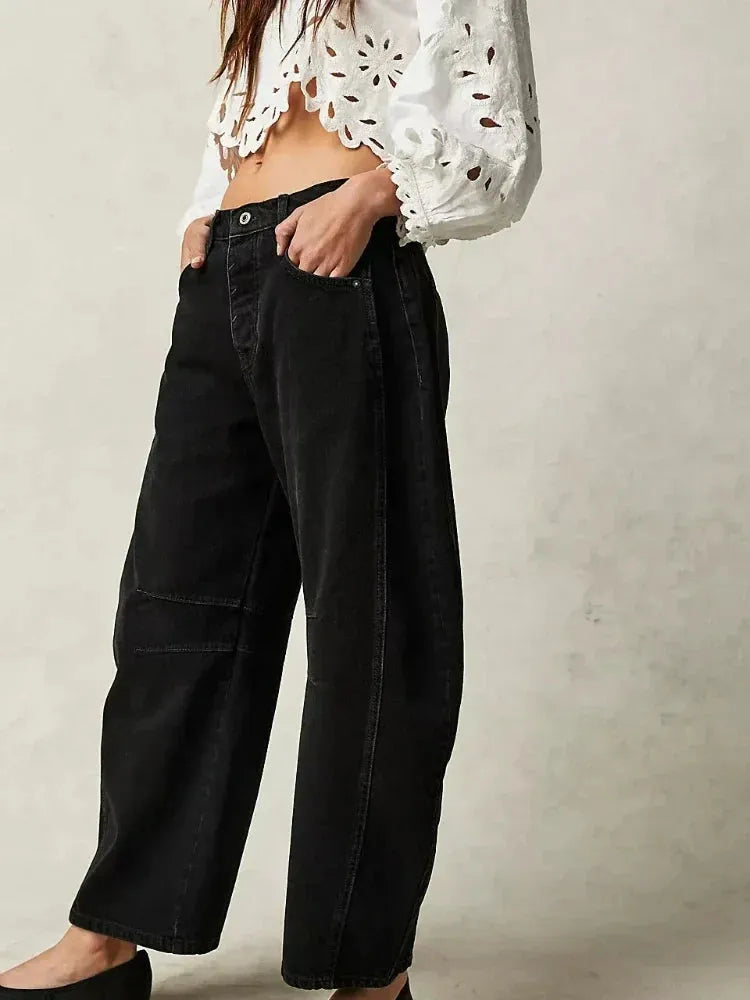 Wide-Cut Casual Winter Jeans for Women