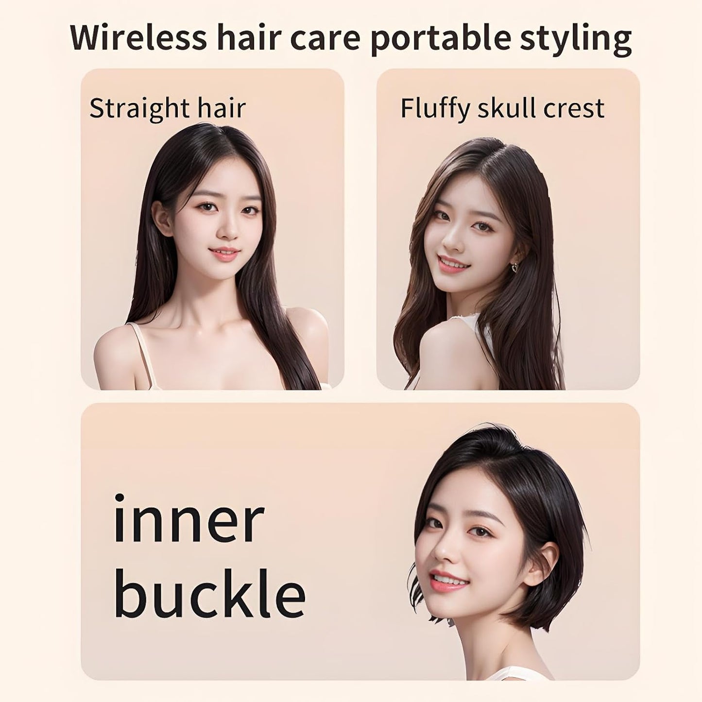 SleekPro™ Wireless Mini Hair Straightening Comb for Quick Styling