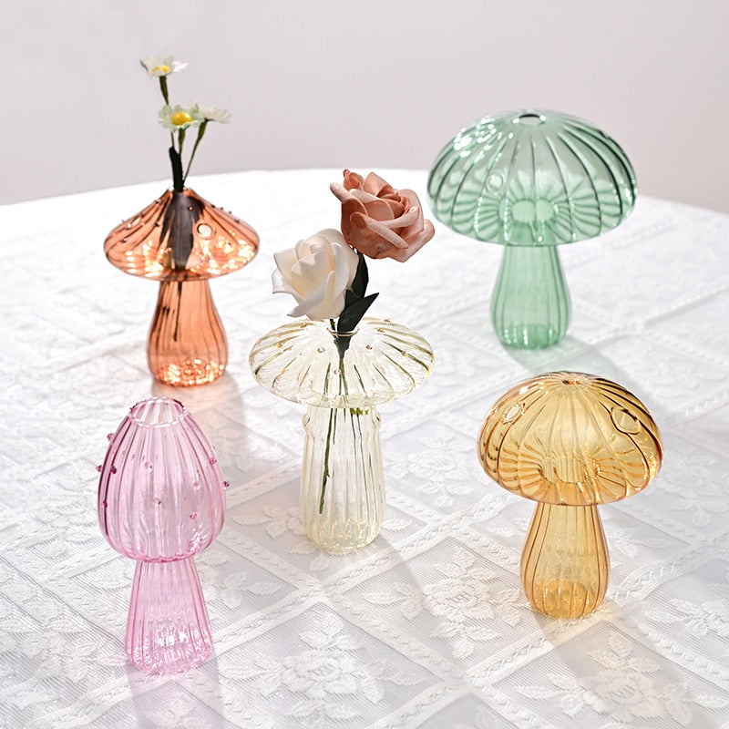 Elegant Crystal Mushroom Glasses Set for Stylish Entertaining