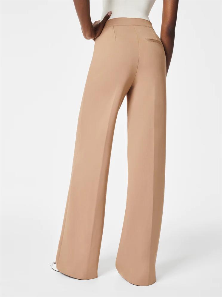 High-Waist Wide-Leg Pants with Hidden Belly Comfort