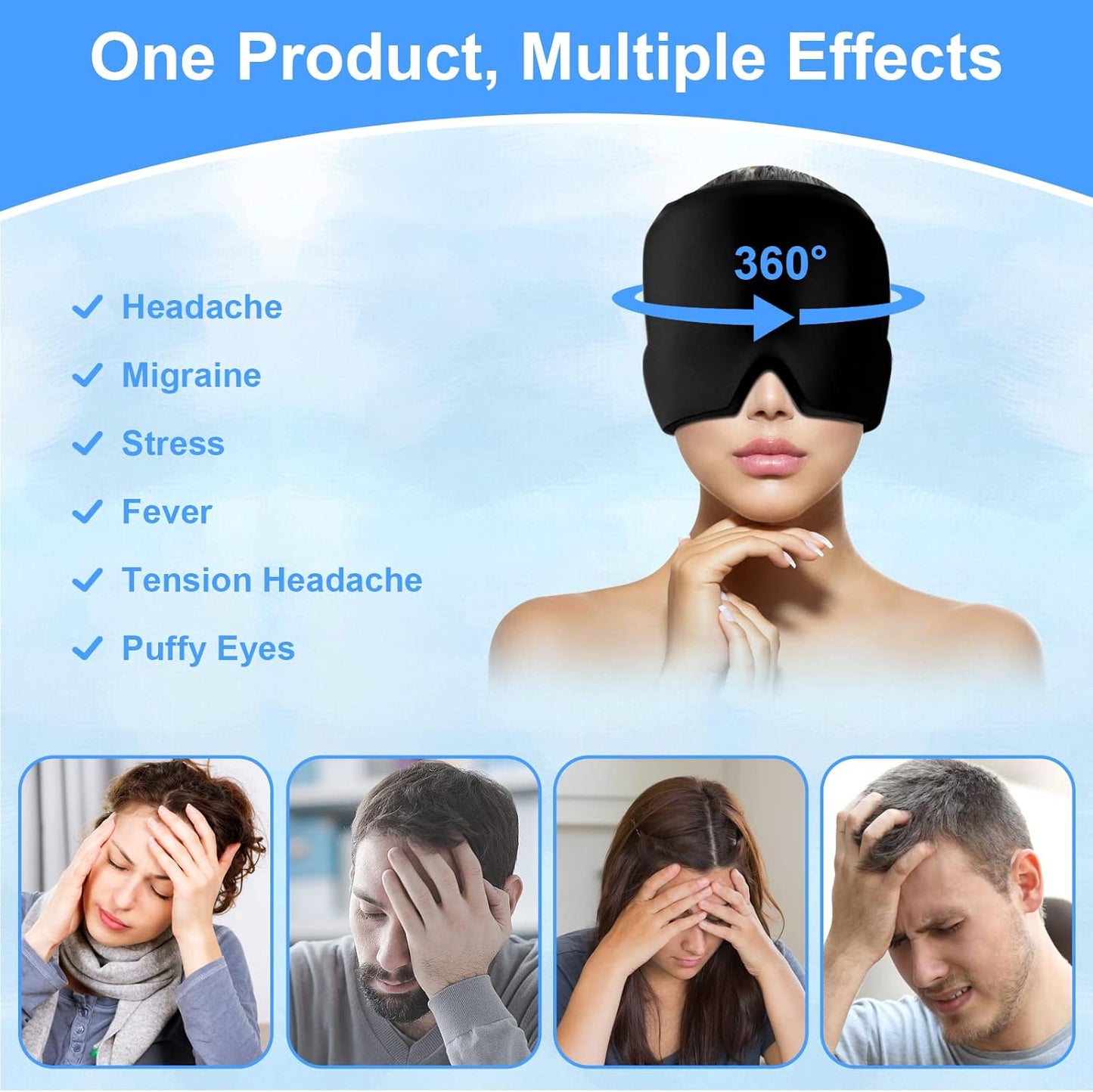 HeadEase - Fast Headache Relief with Soothing Cold & Heat Therapy