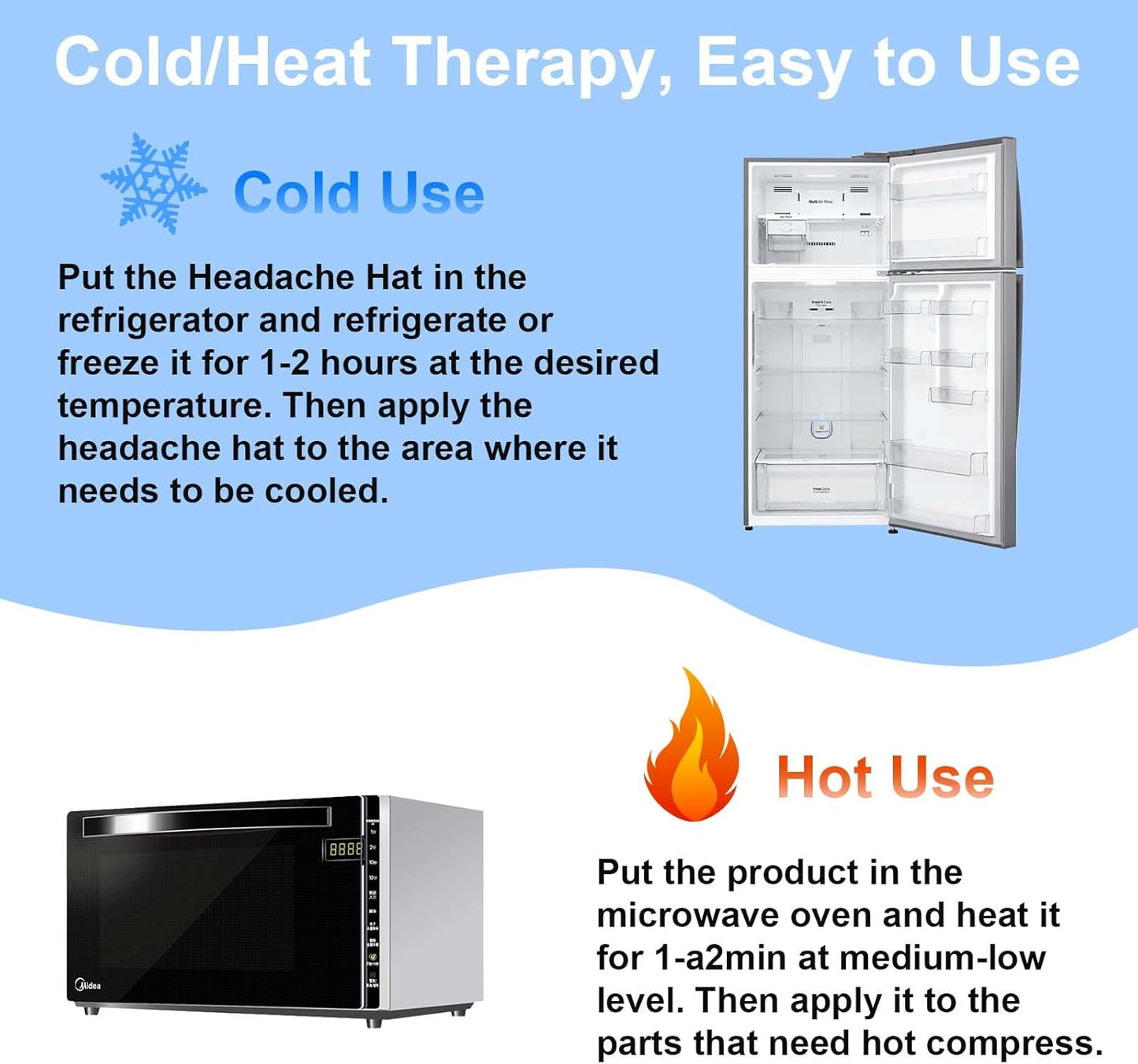 HeadEase - Fast Headache Relief with Soothing Cold & Heat Therapy
