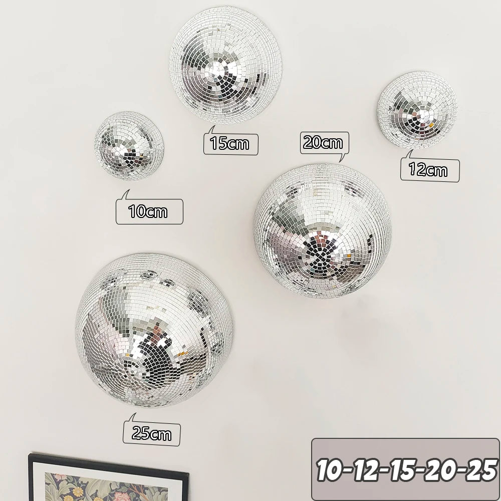 Retro Disco Ball Mirror Wall Decor for Party Vibes