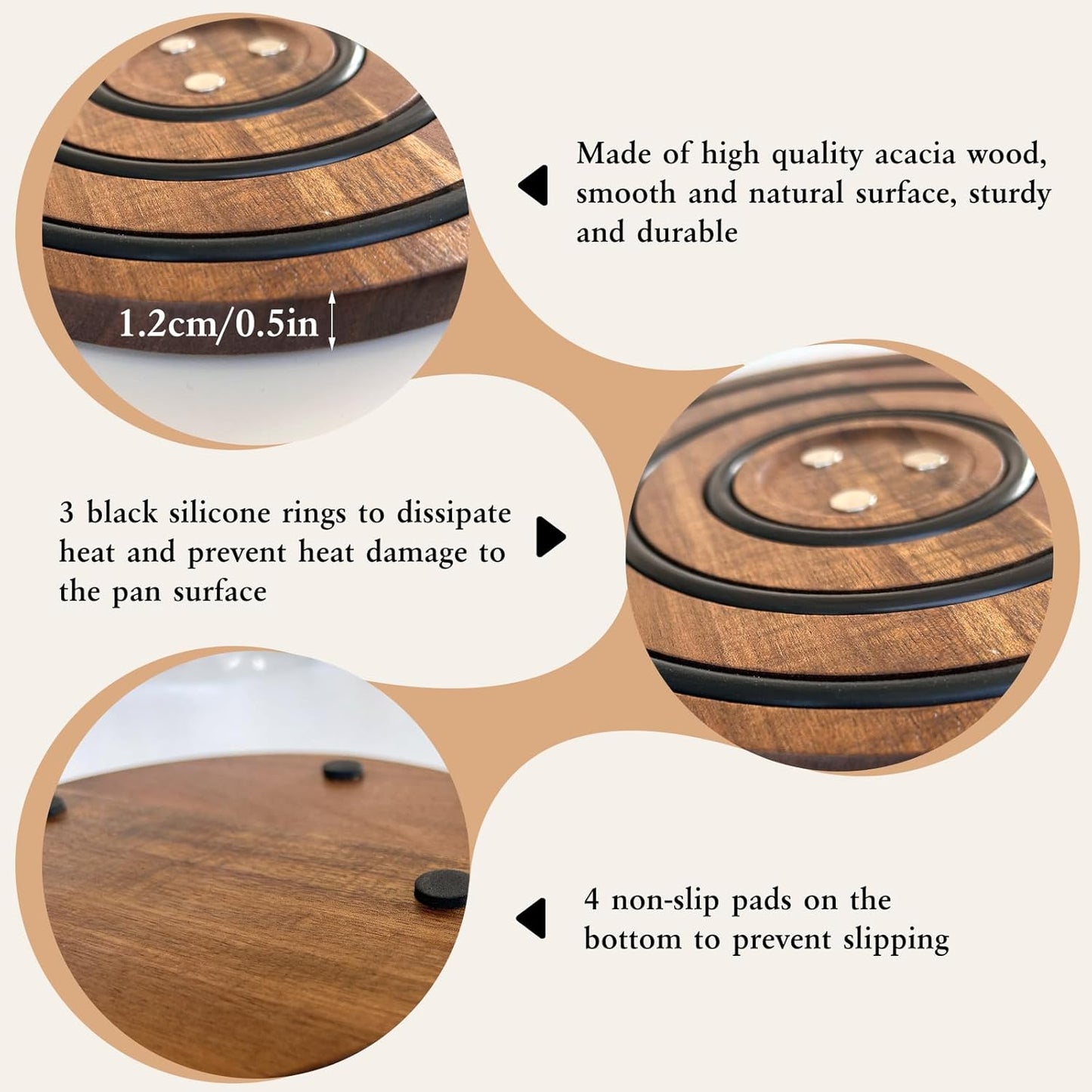 MagniWood™ - Magnetic Wooden Coasters for Stylish Home Decor