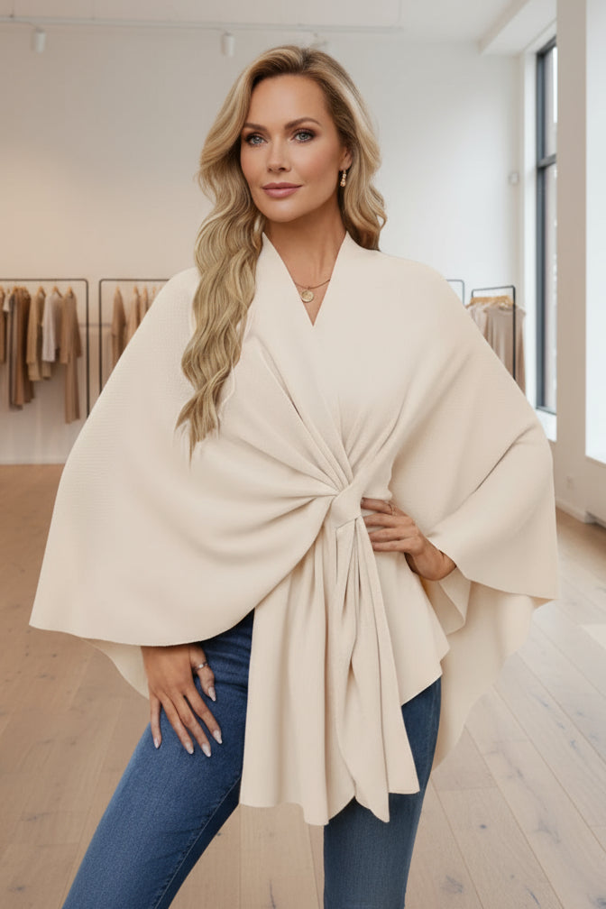Elegant Knit Poncho Wrap for Cozy Style