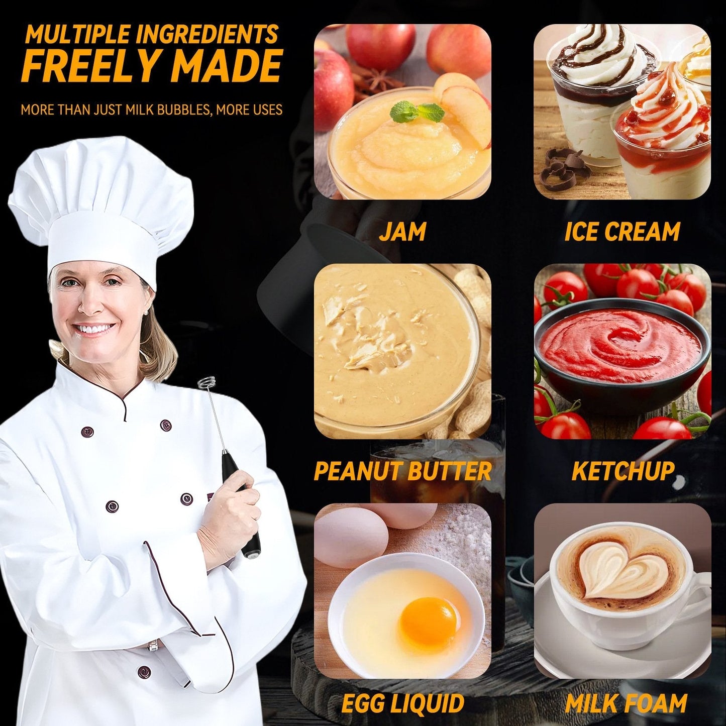FrothEase™ - Handheld Milk Frother with Stand