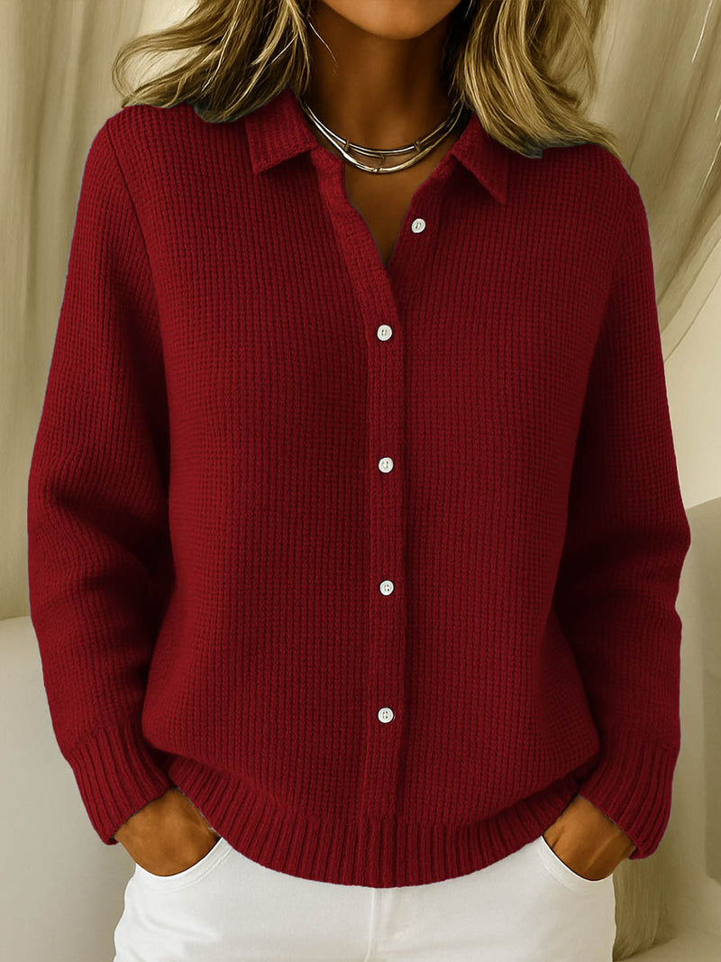 Soft Ribbed Knit Blouse