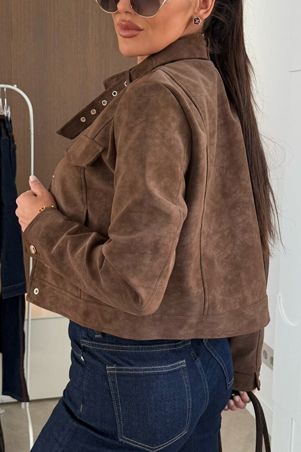Chic Long-Sleeve Casual Button-Up Jacket