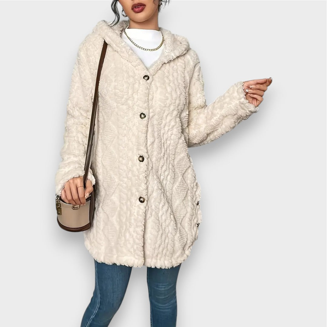 Cozy Plush Hooded Cardigan Sweater