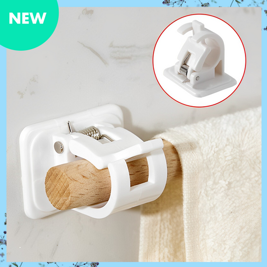 Set of Adjustable No-Drill Curtain Holdbacks for Stylish Window Decor