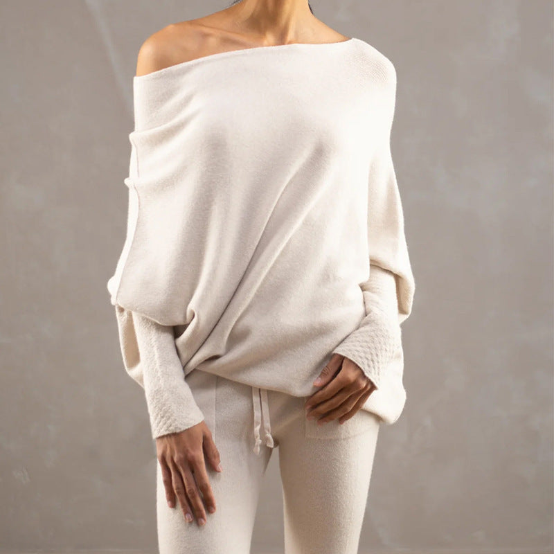 Cozy Oversized Off-Shoulder Knit Sweater