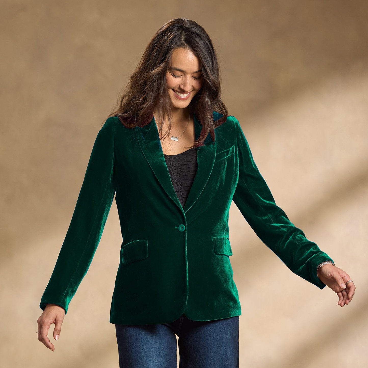 Embroidered Velvet Autumn Jacket