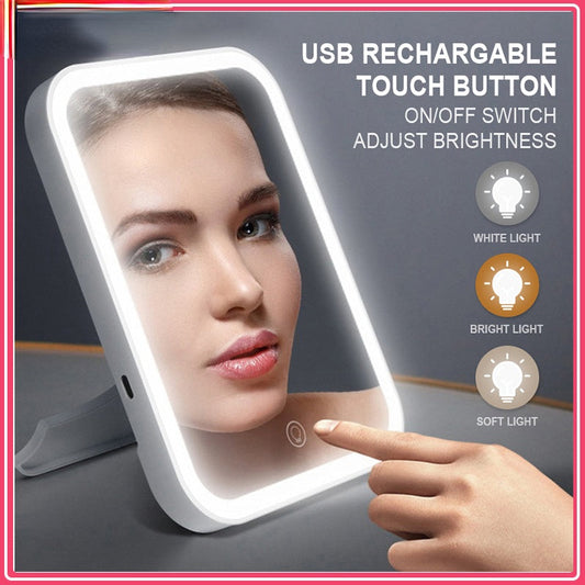 GlamLux™ - LED Smart Makeup Mirror with Adjustable Brightness