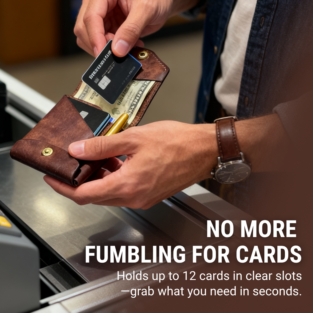 Timora™ - Stay Stylishly Organized with a Slim, Quick-Access Wallet