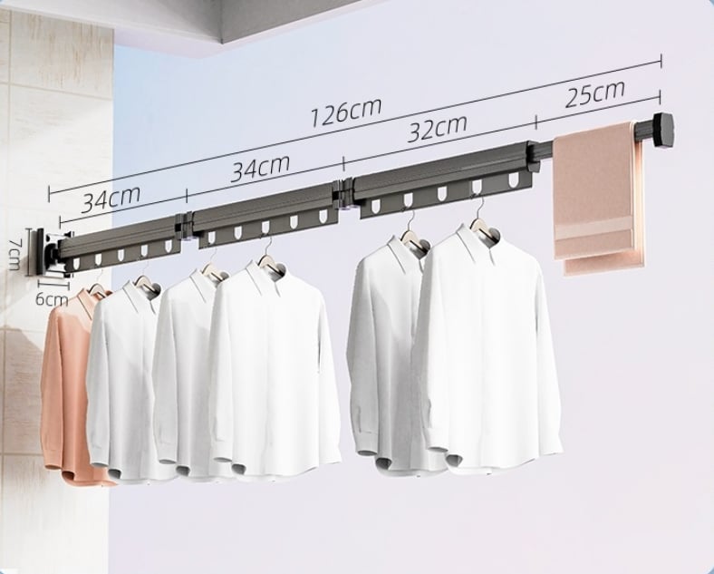 AirFlex™ - Wall-Mounted Folding Clothes Drying Rack