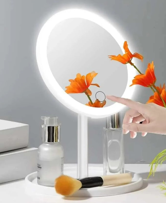 LumiGlow™ Dimmable LED Cosmetic Ring Light Mirror