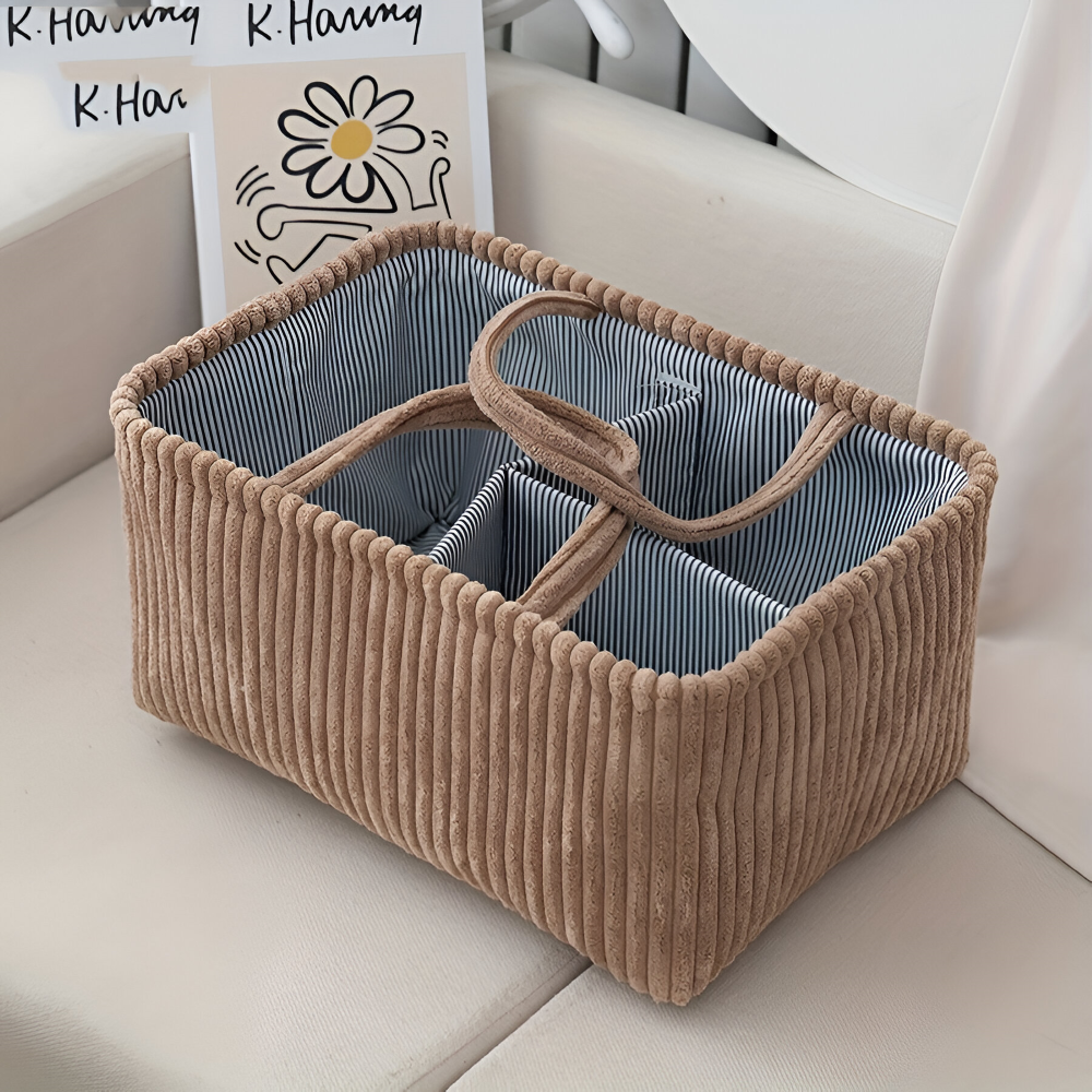 StorEase™ - Polyester Compartment Storage Basket