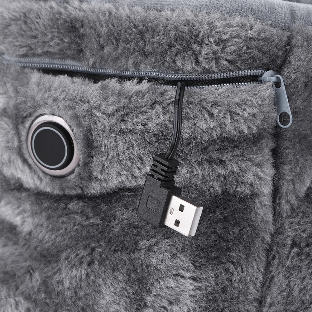 WarmFeet™ - USB Heated Plush Lined Slippers for Cozy Comfort