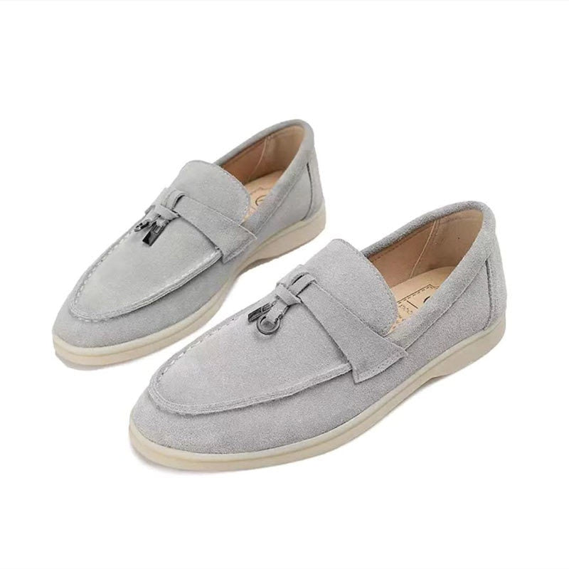 Elegant Women's Loafers with Stylish Buckle Detail