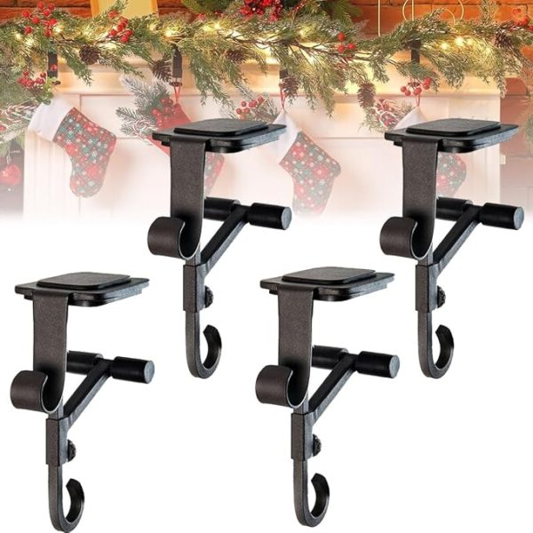 Heavy Duty 2-in-1 Garland and Stocking Hangers for Holiday Decor