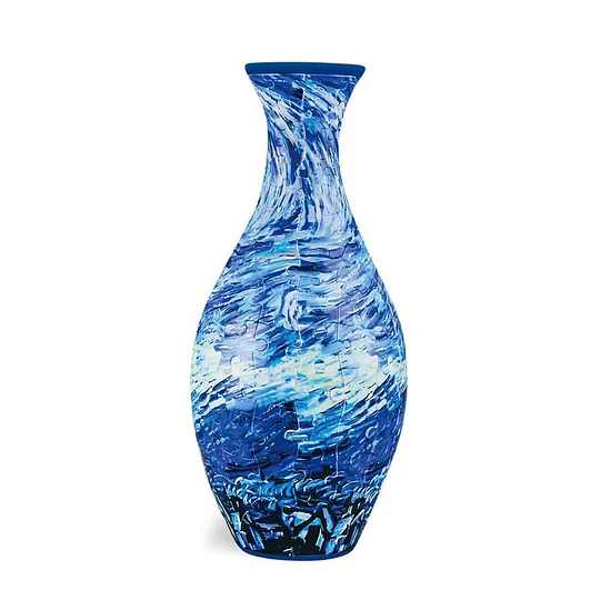 3D Floral Jigsaw Puzzle Vase Decor