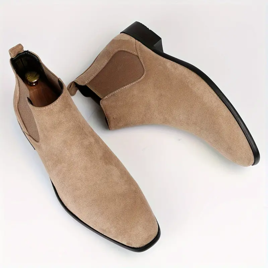 Classic Leather Chelsea Boots with Low Heel