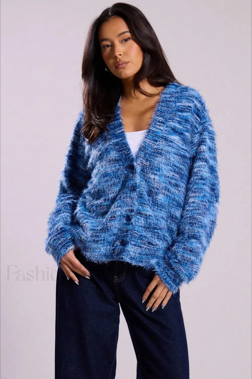 Cozy Vintage Stripe V-neck Knit Cardigan