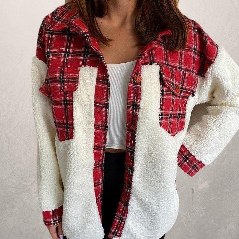 Plaid Hooded Winter Jacket
