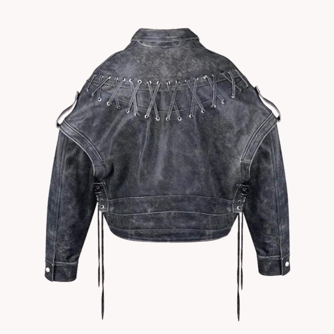 Classic Black Leather Biker Jacket