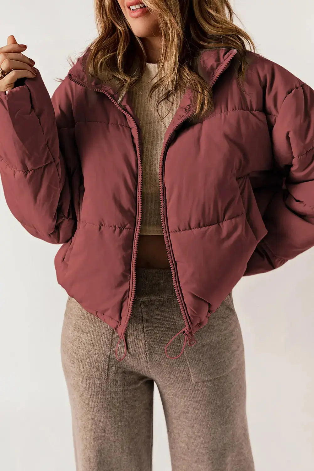 Chic Collared Zip-Up Longline Coat for Stylish Layering