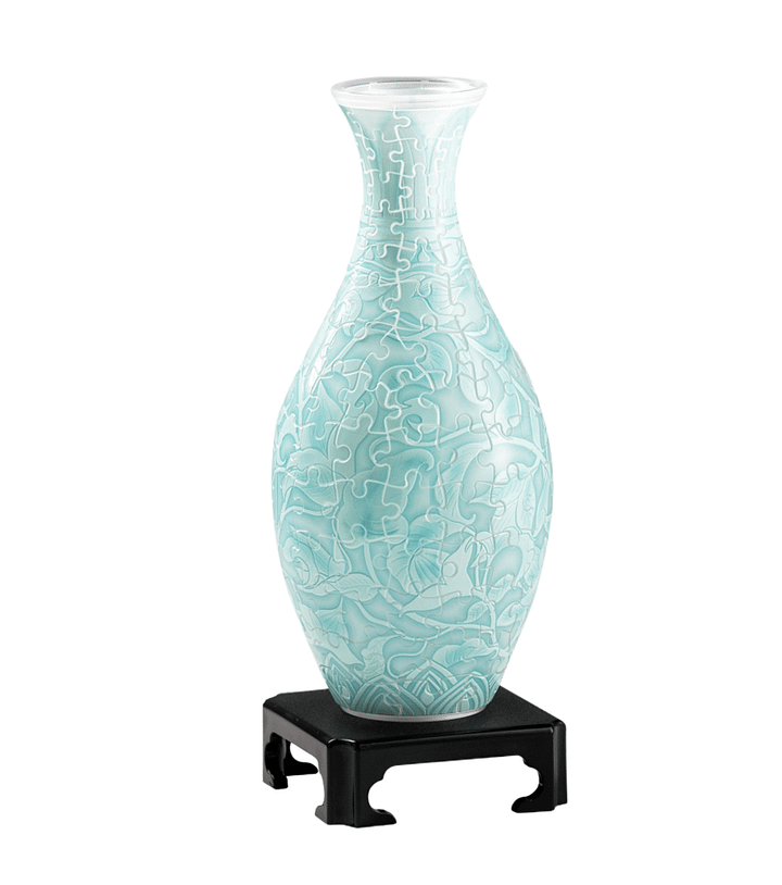 3D Floral Jigsaw Puzzle Vase Decor