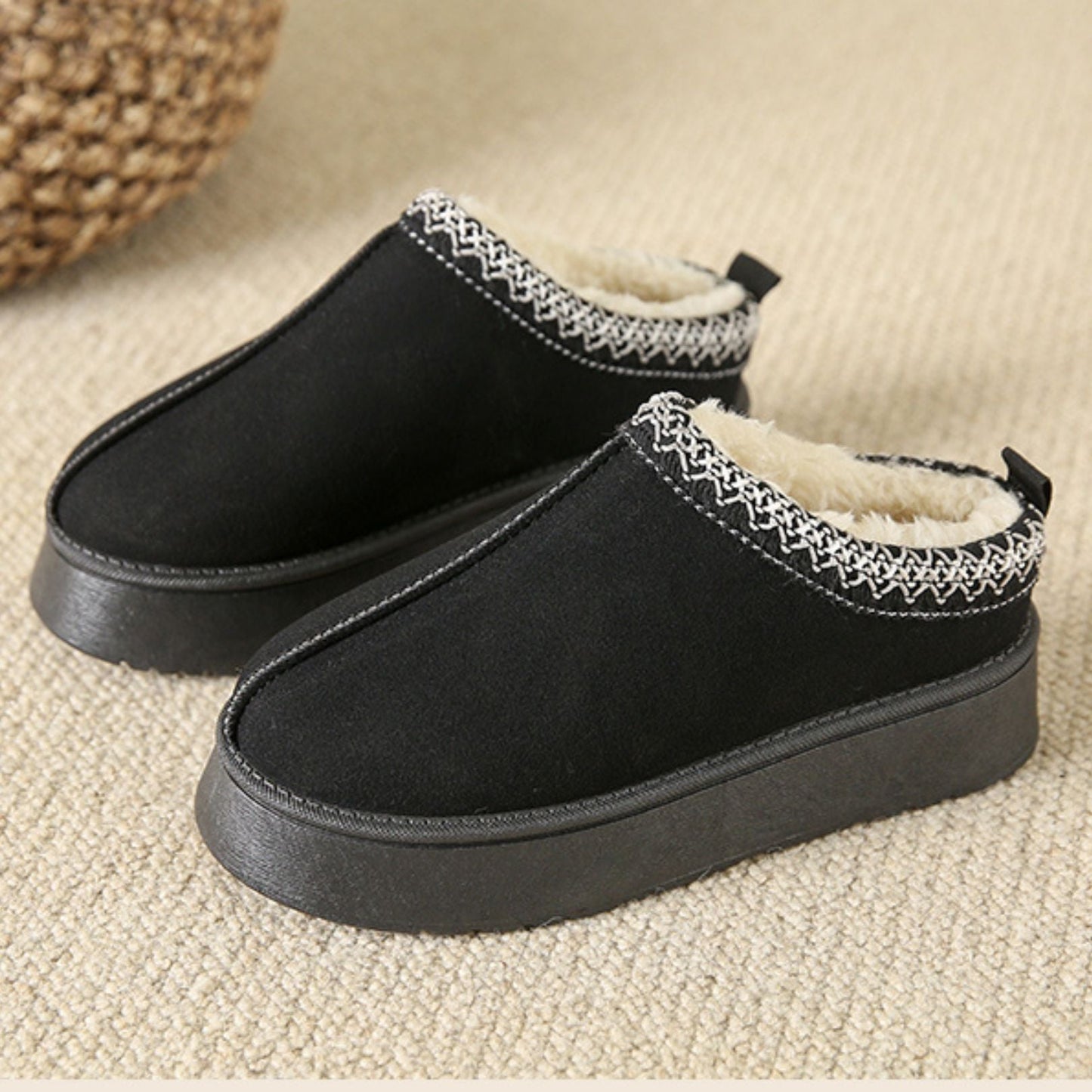 Cozy Faux Fur Lined Wedge Heel Ankle Boots