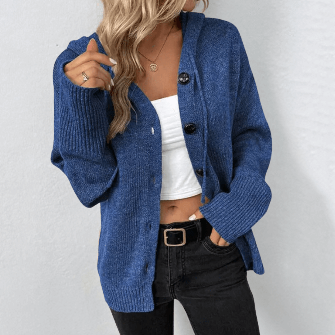 Cozy Knitted Button-Down Cardigan for Women
