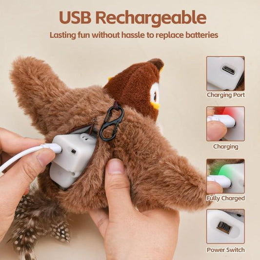 Interactive Chirping Bird Cat Toy for Active Playtime