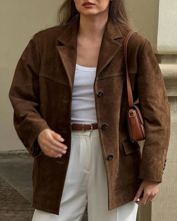 Classic Suede Blazer Jacket