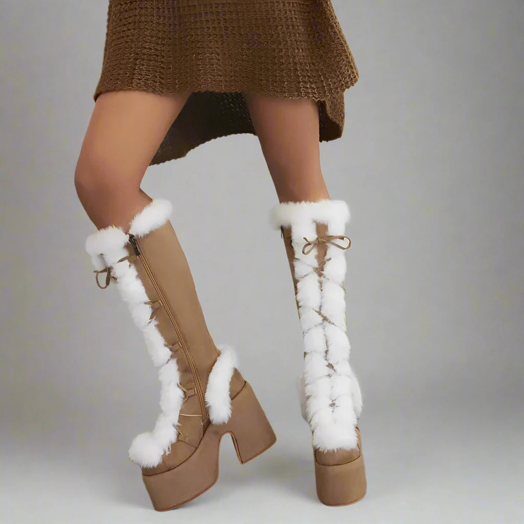 Cozy Chunky Platform Boots for Winter Style