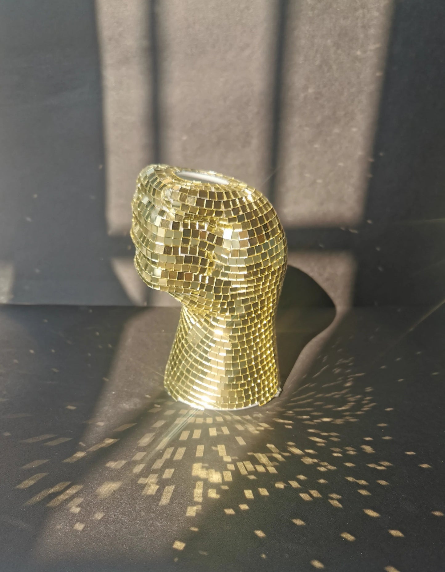 Retro Disco Ball Glass Vase