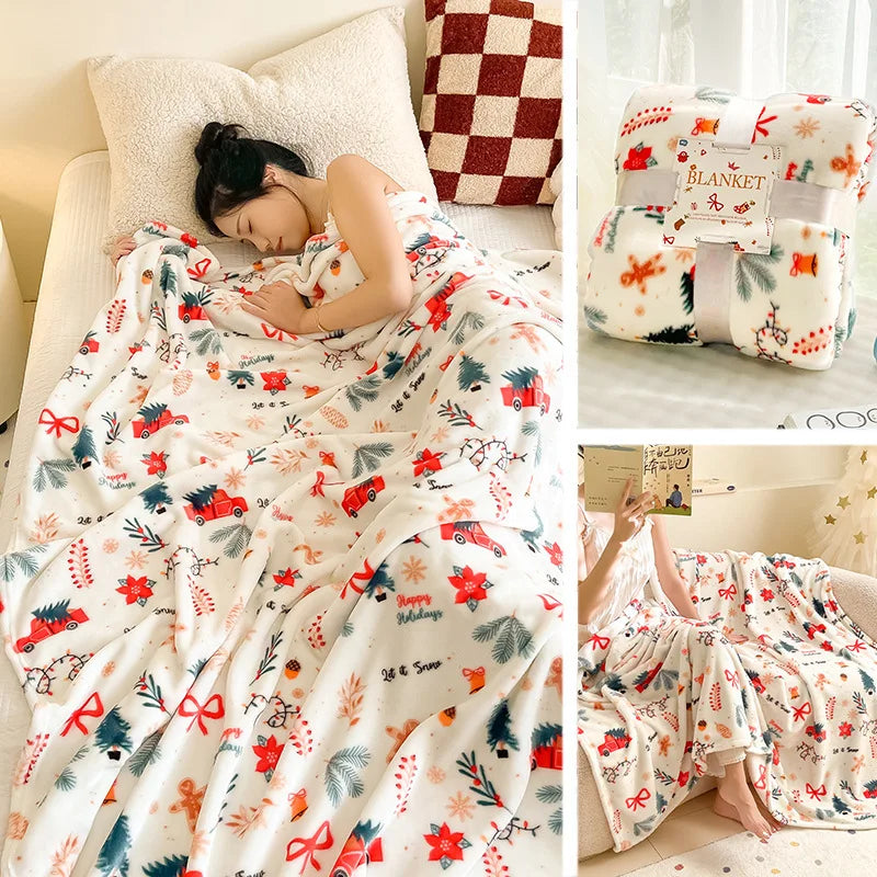 Nordvelle™ - Soft Flannel Christmas Throw Blanket, Cozy & Warm
