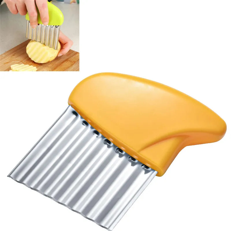 Crinkle Wavy Stainless Steel Vegetable and Fruit Slicer Cutter