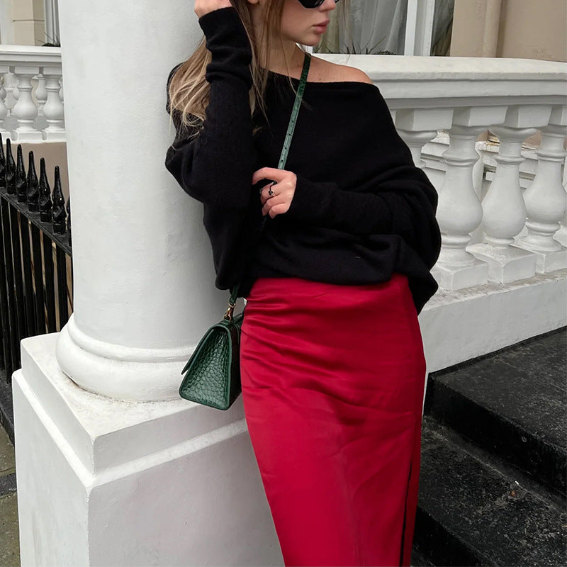 Cozy Oversized Off-Shoulder Knit Sweater