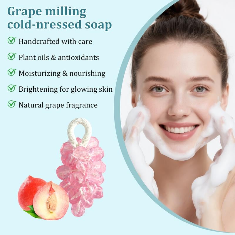 LuxeGlow™ - Handmade Crystal Grape Cleansing Soap